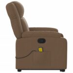 Fauteuil de massage inclinable Marron Tissu – Image 7