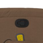 Fauteuil de massage inclinable Marron Tissu – Image 9