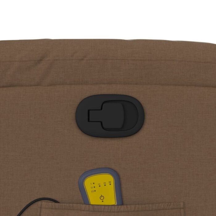 Fauteuil de massage inclinable Marron Tissu – Image 9
