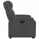 Fauteuil inclinable électrique gris foncé tissu – Image 7