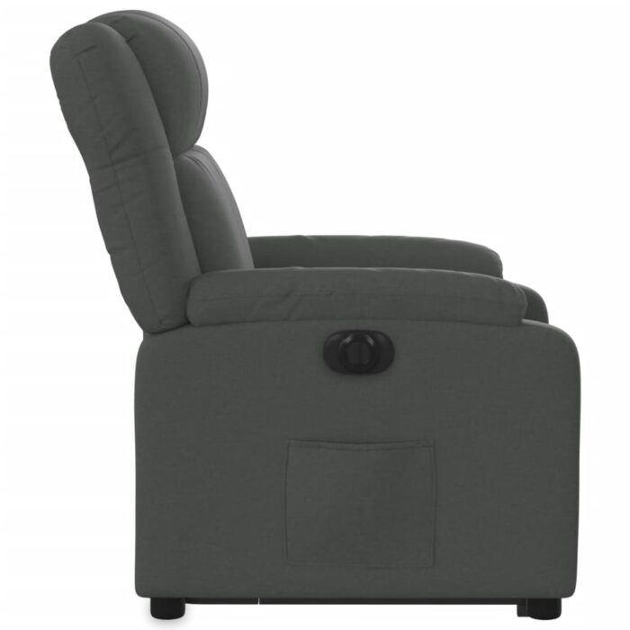 Fauteuil inclinable électrique gris foncé tissu – Image 7
