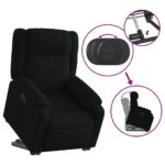 Fauteuil inclinable électrique noir tissu – Image 8