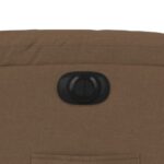 Fauteuil inclinable électrique marron tissu – Image 10