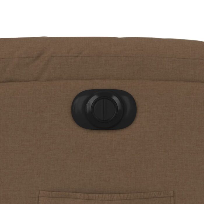 Fauteuil inclinable électrique marron tissu – Image 10