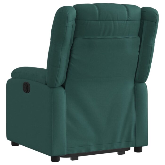 Fauteuil inclinable électrique vert foncé tissu – Image 2