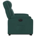 Fauteuil inclinable électrique vert foncé tissu – Image 7