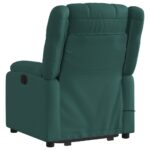 Fauteuil inclinable de massage électrique Vert foncé Tissu – Image 2