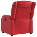 Fauteuil inclinable électrique Rouge Similicuir – Image 2
