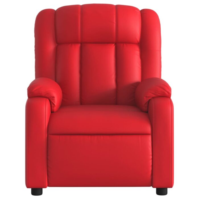 Fauteuil inclinable électrique Rouge Similicuir – Image 6
