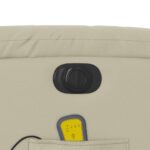 Fauteuil de massage inclinable électrique crème similicuir – Image 9