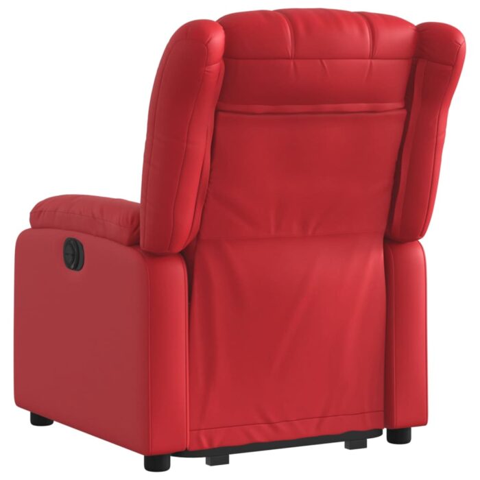 Fauteuil inclinable Rouge Similicuir – Image 2