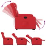 Fauteuil inclinable Rouge Similicuir – Image 4