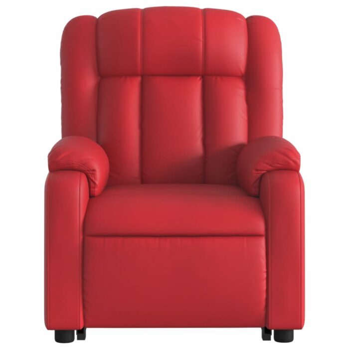 Fauteuil inclinable Rouge Similicuir – Image 6