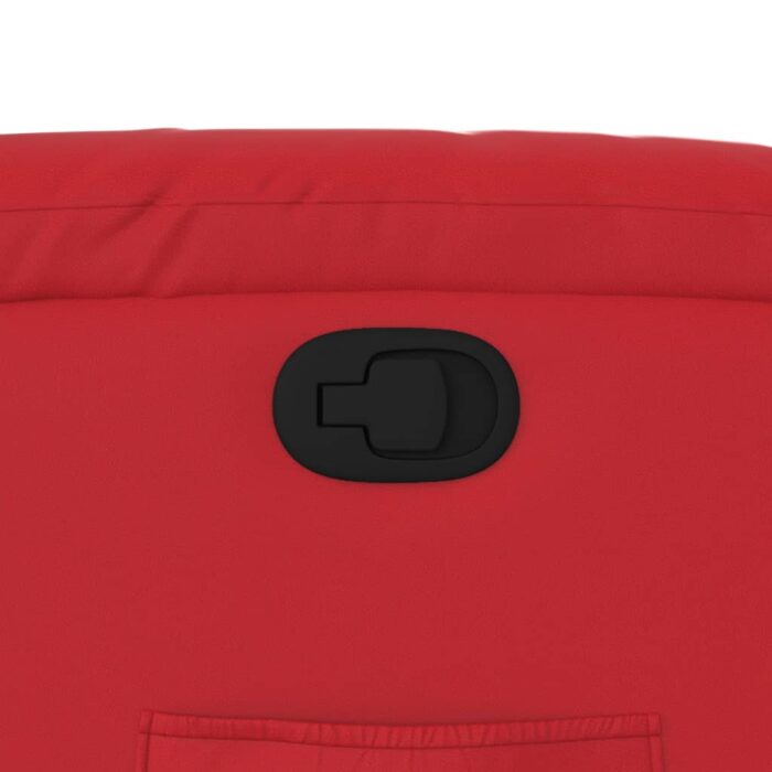 Fauteuil inclinable Rouge Similicuir – Image 9