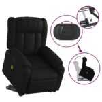 Fauteuil inclinable de massage Noir Similicuir – Image 3