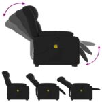 Fauteuil inclinable de massage Noir Similicuir – Image 4