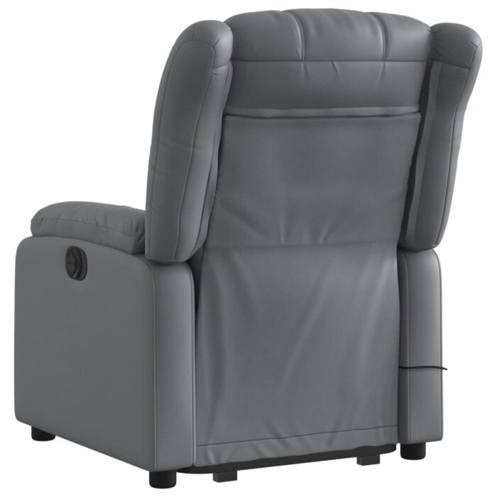 Fauteuil inclinable de massage Gris Similicuir – Image 2