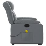 Fauteuil inclinable de massage Gris Similicuir – Image 7