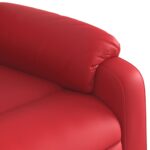 Fauteuil inclinable électrique rouge similicuir – Image 9