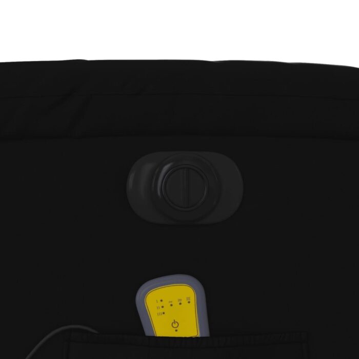 Fauteuil inclinable de massage électrique noir similicuir – Image 10