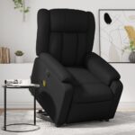 Fauteuil inclinable de massage électrique noir similicuir