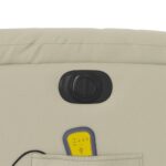 Fauteuil inclinable de massage électrique crème similicuir – Image 10
