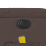 Fauteuil inclinable de massage électrique marron similicuir – Image 11