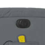 Fauteuil inclinable de massage électrique gris similicuir – Image 11