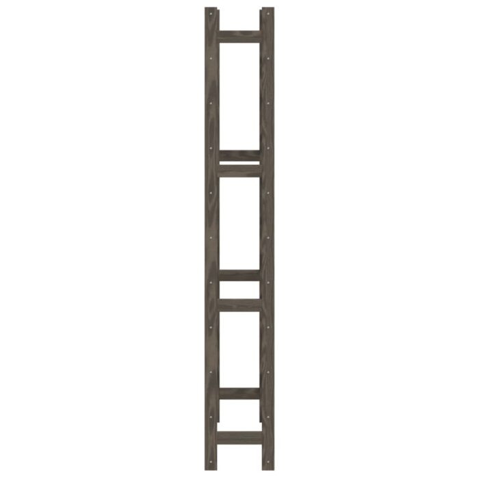 Casier à bouteilles pour 77 bouteilles gris bois pin solide – Image 2