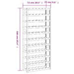 Casier à bouteilles pour 77 bouteilles gris bois pin solide – Image 5