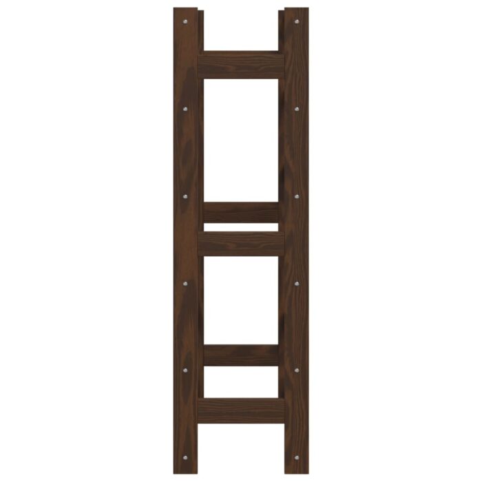 Casier à bouteilles pour 30 bouteilles marron bois pin solide – Image 2