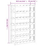 Casier à bouteilles pour 42 bouteilles marron bois pin solide – Image 5