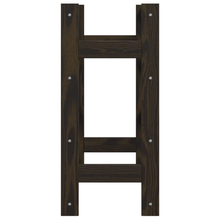 Casier à bouteilles pour 16 bouteilles noir bois pin solide – Image 2