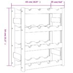 Casier à bouteilles pour 16 bouteilles noir bois pin solide – Image 5
