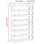 Casier à bouteilles pour 56 bouteilles noir bois pin solide – Image 5