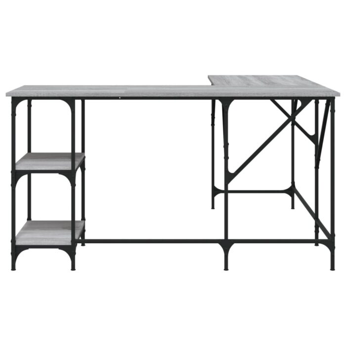 Bureau sonoma gris 139x139x75 cm bois d'ingénierie – Image 2