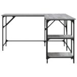 Bureau sonoma gris 139x139x75 cm bois d'ingénierie – Image 3