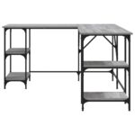 Bureau sonoma gris 139x139x75 cm bois d'ingénierie – Image 3