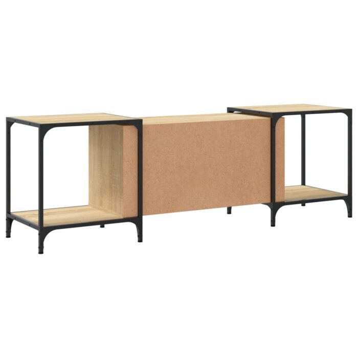 Meuble TV chêne sonoma 153x37x50 cm bois d'ingénierie – Image 4