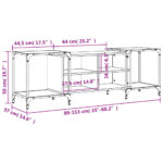 Meuble TV chêne sonoma 153x37x50 cm bois d'ingénierie – Image 8