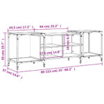 Meuble TV chêne fumé 153x37x50 cm bois d'ingénierie – Image 8