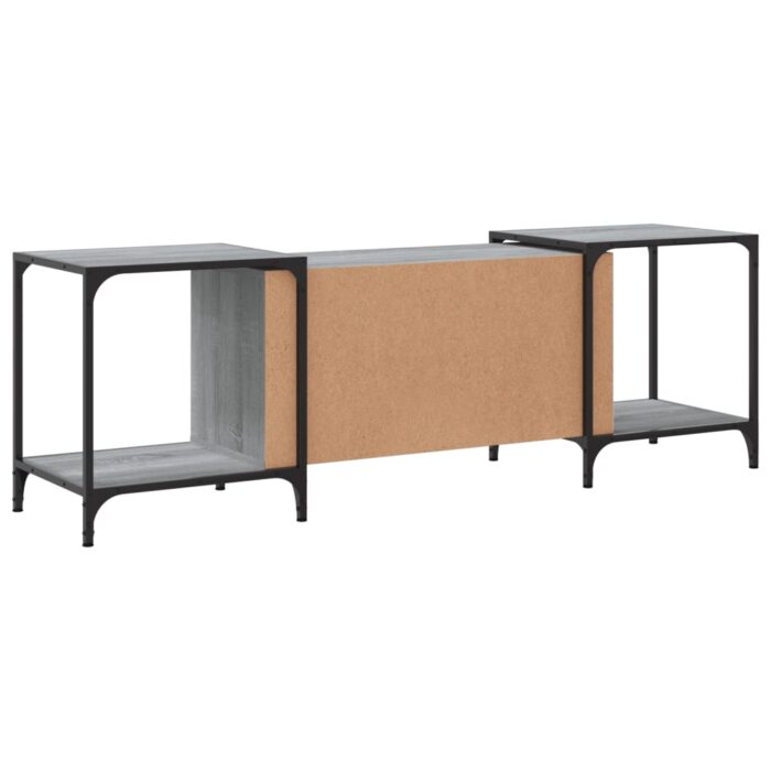 Meuble TV sonoma gris 153x37x50 cm bois d'ingénierie – Image 4