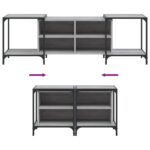 Meuble TV sonoma gris 153x37x50 cm bois d'ingénierie – Image 5