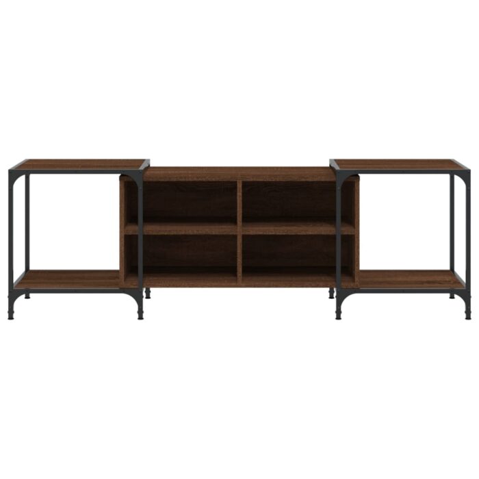 Meuble TV chêne marron 153x37x50 cm bois d'ingénierie – Image 2