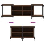 Meuble TV chêne marron 153x37x50 cm bois d'ingénierie – Image 5