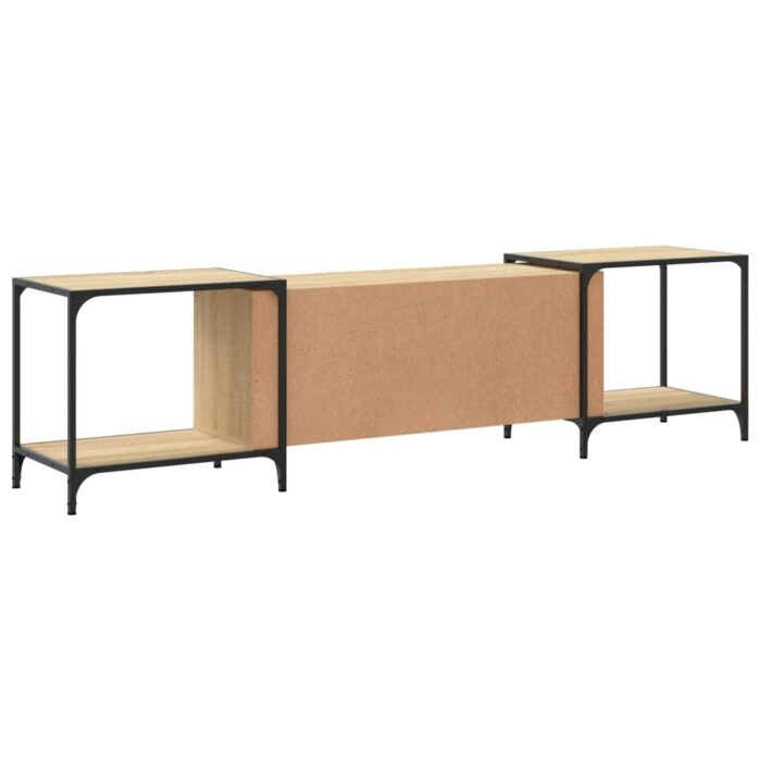 Meuble TV chêne sonoma 203x37x50 cm bois d'ingénierie – Image 4