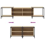 Meuble TV chêne sonoma 203x37x50 cm bois d'ingénierie – Image 5