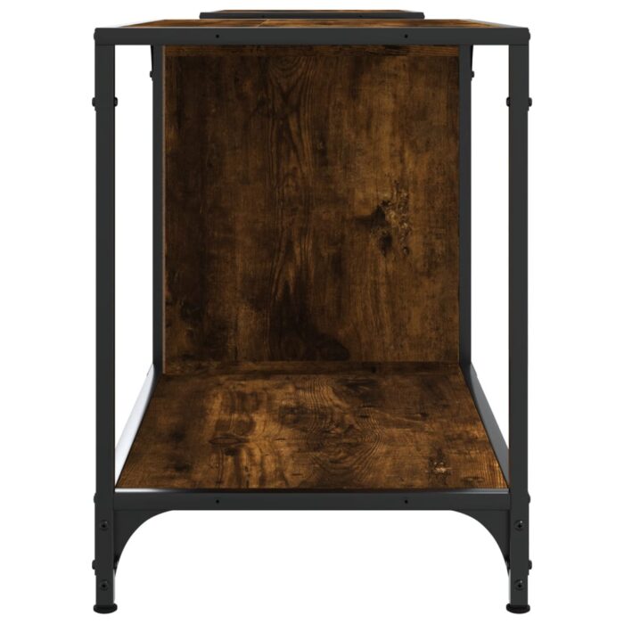 Meuble TV chêne fumé 203x37x50 cm bois d'ingénierie – Image 3