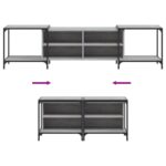 Meuble TV sonoma gris 203x37x50 cm Bois d'ingénierie – Image 5