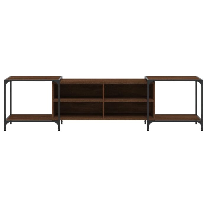 Meuble TV chêne marron 203x37x50 cm bois d'ingénierie – Image 2